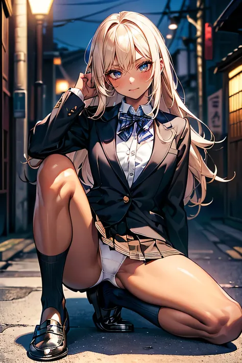 ((Perfect Anatomy:1.2,Realistic:1.3,Raw photo:1.3,masterpiece、highest quality、Ultra - High resolution、High resolution、Extremely detailed CG、8k)),Cowboy Shot．　　　　　　　　　　　　　　　　　　　　　　　　　　　　　　　　　1 female,alone,18-year-old、high school girl，beautiful girl,Japanes...