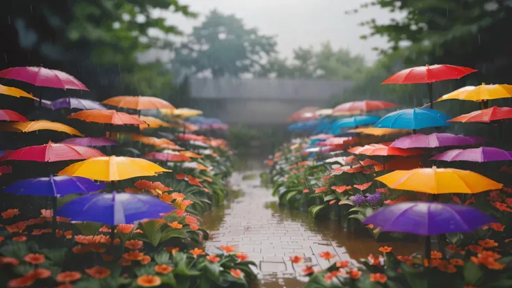 (high resolution:1.2), (improve image quality), (add rain), realistic rain effect, detailed raindrops, wet ground effect, atmospheric lighting, enhance details, vivid colors, HDR, studio lighting, bokeh, professional, masterpiece:1.2