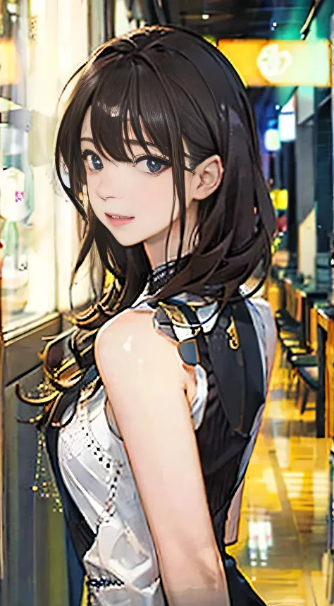 highest quality, masterpiece, One girl, whole body, Very delicate and beautiful girl, 8K Wallpaper, Beautiful fine details, Beautiful sparkle, Cinematic lighting、23 years old、Idol、sexy