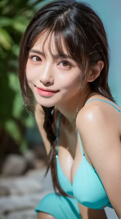 ((highest quality, 8k, masterpiece: 1.3)), Cute Japanese Idols: 1.3, (color々Length Hair Styles, Very small breasts: 1.2),random color bikini: 1.2, Very beautiful face, Delicate eyes, double eyelid,(((Photo studio,Photography equipment,The shooting light is...