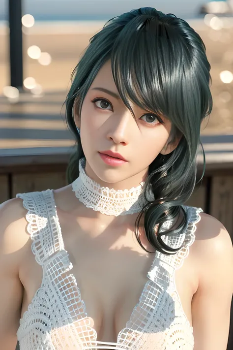 1girl, (best quality,4k,8k,highres,masterpiece:1.2),ultra-detailed,(realistic,photorealistic,photo-realistic:1.37), detailed eyes, detailed nose, detailed lips, sexy, low cut white fluffy knitted dress, elegant, detailed texture, warm fabric, soft lighting...