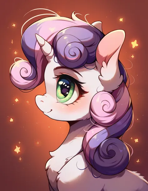 score_9, score_8_up, score_7_up, score_6_up, best quality, highres, source_furry, feral, sweetie belle, , young, profile, cute f...