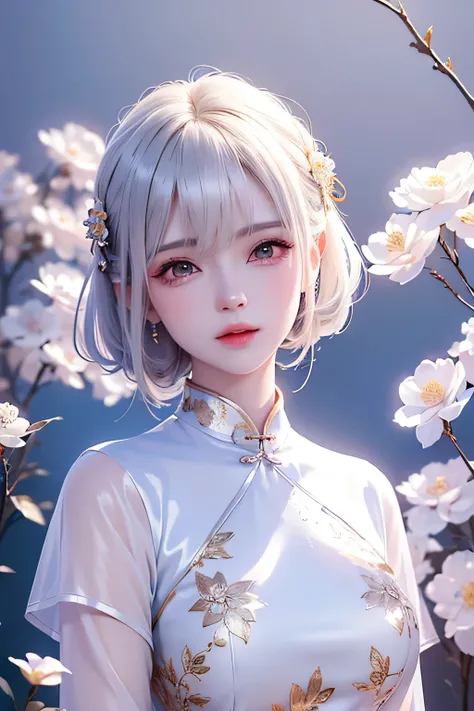((From the waist up))((masterpiece:1.5、8k、Portraiture、Photorealistic and very detailed CG、Very detailed、Particle Effects、Dynamic Effects、Written boundary depth、Cinematic Light、Lens flare、Ray Tracing、Tabletop、Realistic:1.4、超A high resolution:1.2、Realistic、R...