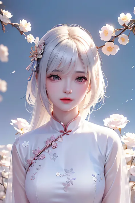 ((From the waist up))((masterpiece:1.5、8k、Portraiture、Photorealistic and very detailed CG、Very detailed、Particle Effects、Dynamic Effects、Written boundary depth、Cinematic Light、Lens flare、Ray Tracing、Tabletop、Realistic:1.4、超A high resolution:1.2、Realistic、R...