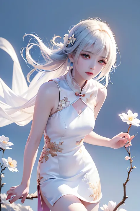 ((Above the knees image))((masterpiece:1.5、8k、Portraiture、Photorealistic and very detailed CG、Very detailed、Particle Effects、Dynamic Effects、Written boundary depth、Cinematic Light、Lens flare、Ray Tracing、Tabletop、Realistic:1.4、超A high resolution:1.2、Realist...