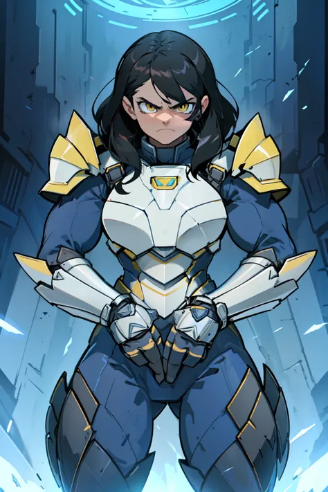 (((muscular))), (thick thighs, small breasts, toned body, 1 girl), black hair, pale skin, yellow eyes, angry, very long hair armor armor armor armor armor armor armor armor armor armor armor armor armor armor armor armor armor armor armor armor armor armor...