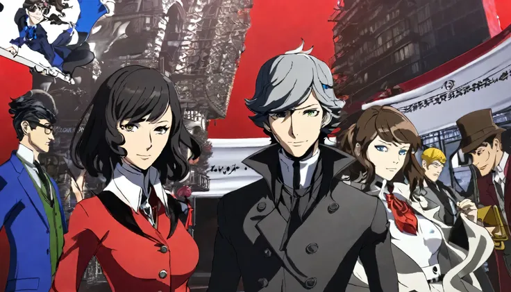 (persona5)2girl(Female Sherlock Holmes and Female Arsene Lupin)