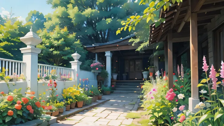 garden、colorful、Watercolor style--automatic 