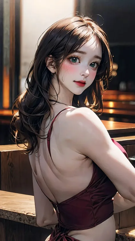 (masterpiece:1.2, highest quality), (Realistic, photoRealistic:1.4), Beautiful illustrations, (Natural Side Lighting, Cinema Lighting), 
View your viewers, whole body, 1 girl, Perfect Face, Cute and symmetrical face, Sunburn, Shiny skin, 
(Straight hair:1....