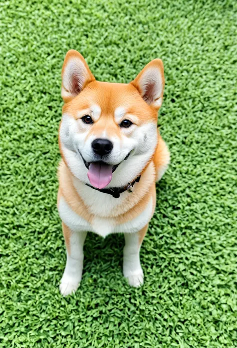 Shiba Inu,ID photo style、With the best angle of view,Adorable expression