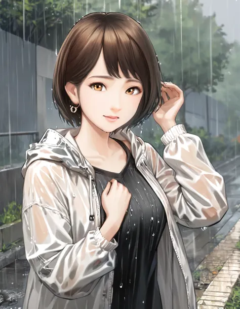 (best quality:1.2), 1girl, break, rain