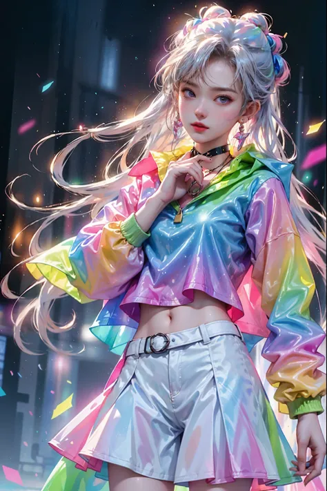 ((1 girl)), colorful, Dot, colorfulなペイント, Splash Paint, liquid, fog, Bright colors, matrix, hologram, Confused, detailed, 非常にdetailed, 非常にdetailed, Complex, masterpiece, 8k，khd，8k resolution，masterpiece