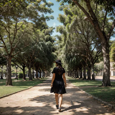 Pessoa,Respirando fundo,mulher,mundo limpo,realista,Scenery of a park 