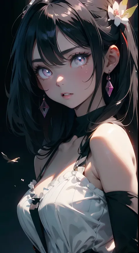 tmasterpiece， Best quality at best， beautidful eyes，（bunnygirl），White pink black style， （Black pupils：1.5），Deep eyes，Detailed eyes， Detailed face， scenecy， Detailed CG， ultra - detailed， Best shadow， depth of fields， Beautiful illustration， illustratio， Tr...