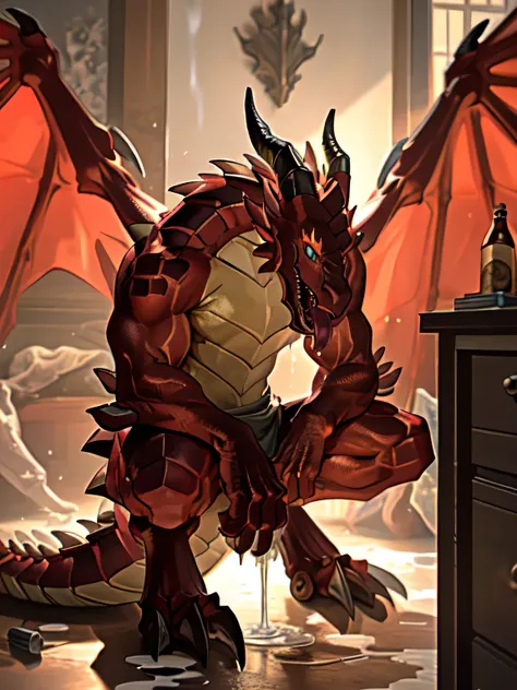 lonely, (muscular), (male human dragon):1.3, bright scales, (Kamiaki):1.3, (Common:1.4) (pray):1.23, (,wearing a short white loincloth), exquisite eyes, lizard tail,a pair of dragon horns, a pair of dragon wings, (exquisite eyes,stripe,sharp claws,cute ani...
