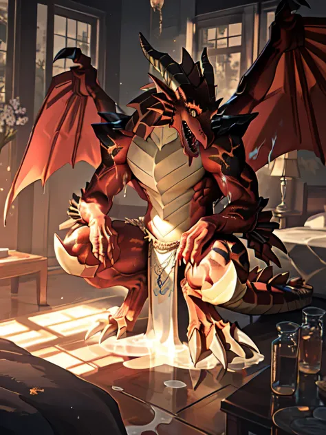 lonely, (muscular), (male human dragon):1.3, bright scales, (Kamiaki):1.3, (Common:1.4) (pray):1.23, (,wearing a short white loincloth), exquisite eyes, lizard tail,a pair of dragon horns, a pair of dragon wings, (exquisite eyes,stripe,sharp claws,cute ani...