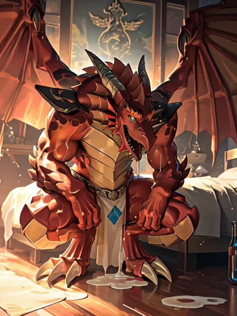 lonely, (muscular), (male human dragon):1.3, bright scales, (Kamiaki):1.3, (Common:1.4) (pray):1.23, (,wearing a short white loincloth), exquisite eyes, lizard tail,a pair of dragon horns, a pair of dragon wings, (exquisite eyes,stripe,sharp claws,cute ani...