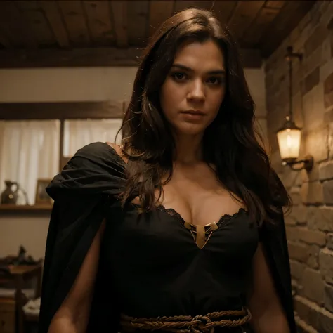 Criar uma mulher negra ao lado  de o Henry  cavill