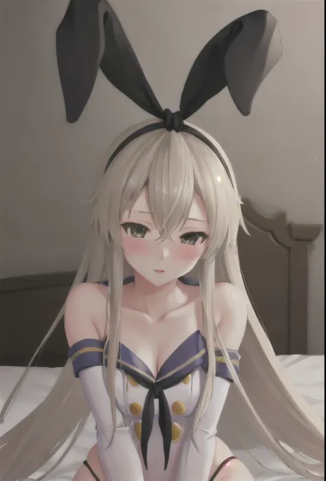 {Safety:1.10}, highest quality, masterpiece, High resolution, alone, {shimakaze_Fleet Collection:0.90}, ((whole body、Random sexy poses、On the bed))