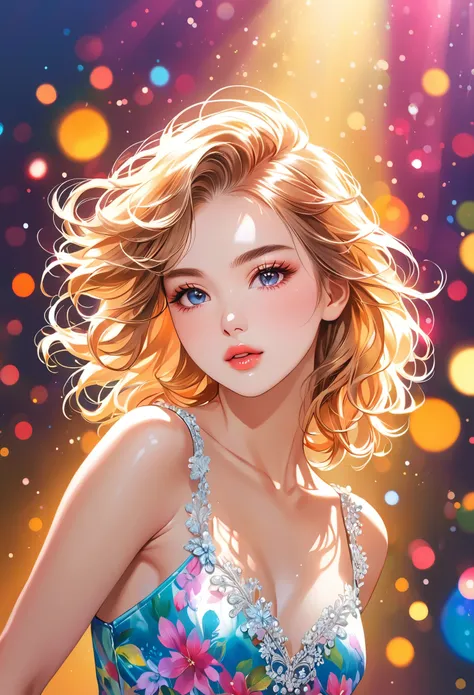 (best quality, highres, realistic:1.37), vivid colors, studio lighting, portraits, bokeh, oil painting, detailed eyes and face, ...