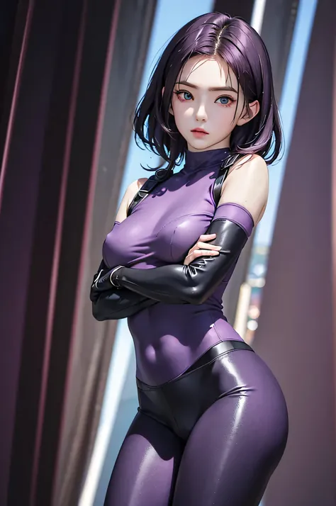 (Finest quality)),(A high resolution),(ultra-detailed art),(Meticulous portrayal),((Best Anime)),(Finest works of art),sharpness,Clear,Ultra-Precision Art,The art of astounding depiction, (Female Ninja in the Dark:1.3)

short Hair, purple hair, vibrant pur...