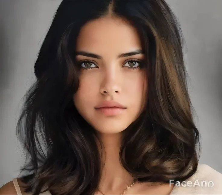 un primer plano de una mujer con cabello largo y un collar, cara perfecta ), rostro femenino atractivo!!!, cara hermosa y atractiva, hermosa cara atractiva, cara muy hermosa, cara extremadamente hermosa, cara perfecta!!!, hermoso rostro realista, photoherm...