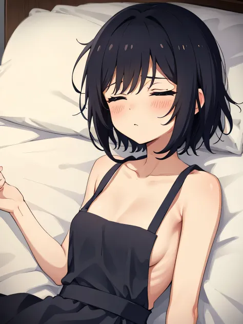 1. Beautiful woman in naked apron, short hair, Small breasts,Black Hair, Hospital Beautiful Cute High Quality Sleeping in Bed Sleeping No Strings Attached