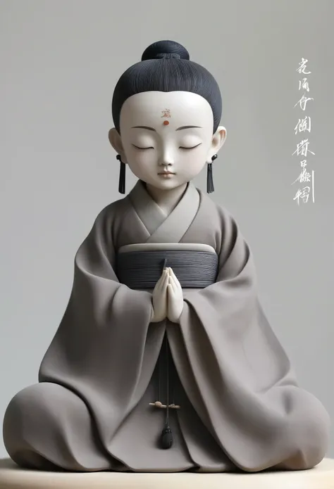 (masterpiece, best quality:1.2),Ultra-light clay，soil，Clay，Rough knitted texture，old，dirty， mineral pigments，3DClayclay sculpture艺术，clay sculpture，Rough surface，（Little Monk）Rough surface和肌理，陶土clay sculpture艺术：1.37，(((Words on the body。Tattoo。There are tex...