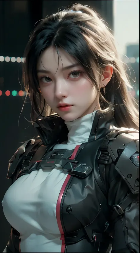 ((best qualtiy)), ((tmasterpiece)), (the detail:1.4), 3D, A beautiful cyberpunk female image,HDR（HighDynamicRange）,Ray traching,NVIDIA RTX,Super-Resolution,Unreal 5,Subsurface scattering、PBR Texture、post-proces、Anisotropy Filtering、depth of fieldaximum def...