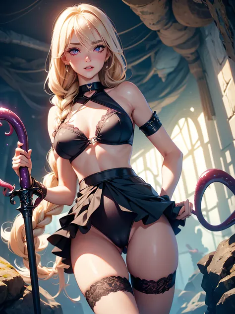 nsfw,Master piece,best quality,ultra-detailed,high resolution,octane render,valkyrie,blonde hair,shining hair,(1 girl),beautiful girl,beautiful mature face,panty shot, ((detailed cameltoe)),white side-tie panties,garter belt,bare shoulders,seductive young ...