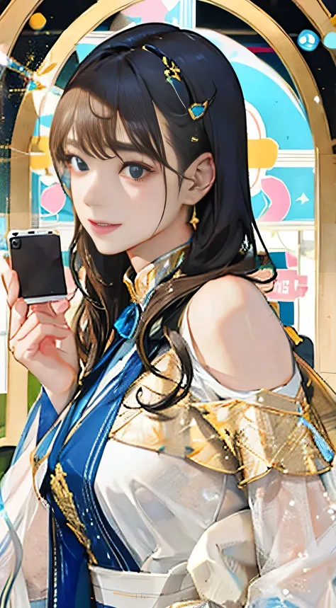 highest quality, masterpiece, One woman、 whole body, Very delicate and beautiful woman, 8K Wallpaper, Beautiful fine details, Beautiful sparkle, Cinematic lighting、27 years old、Idol、sexy、Colorful costumes、Red Line、Tall beauty