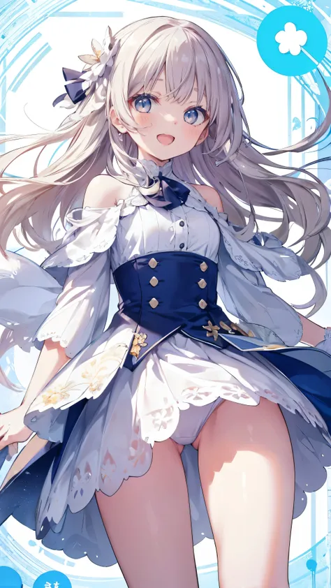 Masterpiece、Highest quality、highest quality、(Open Mouth Smile)、Shiny hair quality、Small face、Dynamic pose、Super detailed, beautiful, wide eyes、Ultra-detailed, clear and beautiful faces、(cute illustration:1.2), High-resolution, ultra-detailed, best quality,...