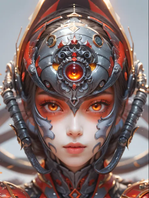 female alien, beautiful face, seduces, red eyes, full body like, a sexy, alien, no humans, an alien, cells are fused, multiple h...