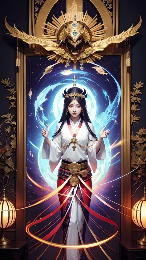 Religious paintings, Japanese God Story, [Izanagi|Izanami], Heaven and earth are opened, God generation seven generations, God&#39;s Secret, Fantasy, god々Shii,