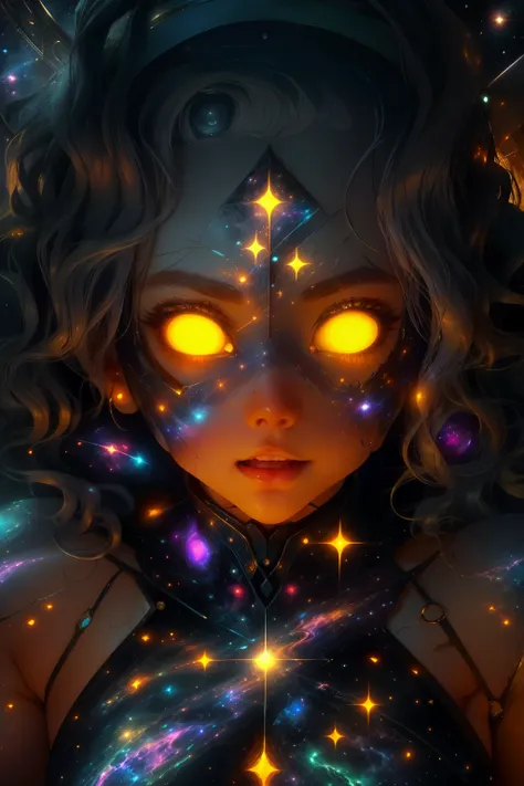 (this is a beautiful and colorful zoomed out fantasy cinematic image.) generate a (blind) zombie woman with curly hair and milky...