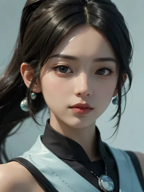 ((best quality)), ((masterpiece)), (detailed), perfect face. black hair. anime girl. asian girl. black eyes. nipple