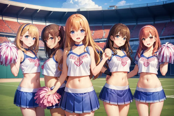 5girls, (multiple girls), highly detailed, best quality, illustration, game cg, perfect anatomy, beautiful cute face girl, beaut...