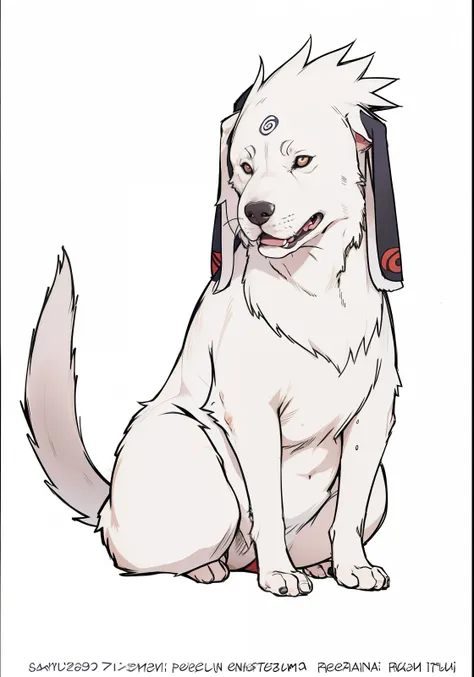 Akamaru, Cachorro, Ninja, Naruto, extremamente realista, muito lindo, Fitness, pelagem realista, muito lindo,