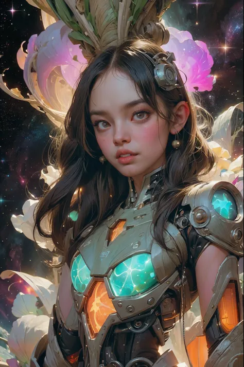 there is a screenshot of a woman in a space suit, cosmic girl, event, cosmic entity, incrinate content details, endless cosmos i...