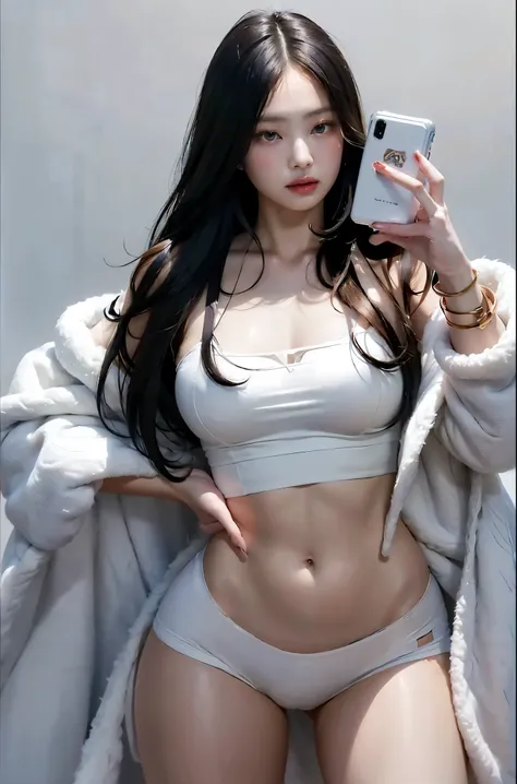 arafed asian woman with a white shirt and blue shorts, lalisa manobal, 18 years old, young cute wan asian face, with bangs, gemma chan beautiful girl, 1 8 yo, gorgeous chinese model, gorgeous young korean woman, beautiful asian girl, ayami koj ima, instagr...