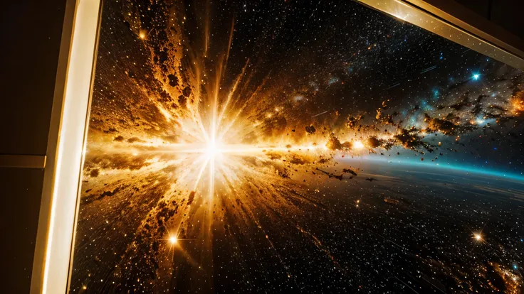 hot sun explosion galaxy mirror