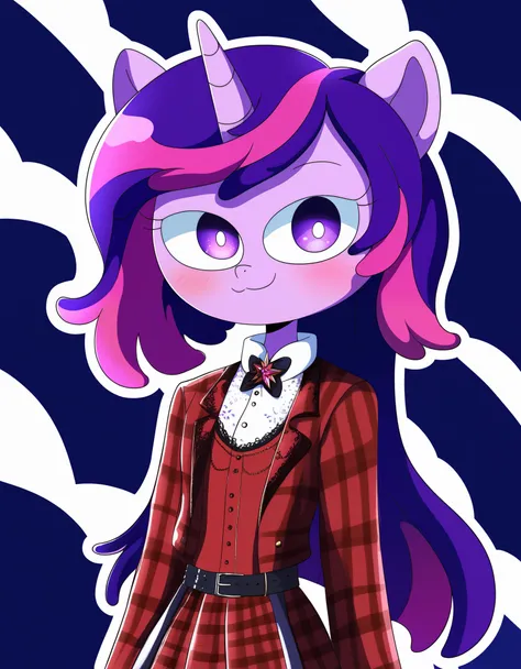 [twilight sparkle], ((masterpiece)), ((HD)), ((high res)), ((solo portrait)), ((full body)), ((front view)), ((feet visible)), ((furry; anthro horse)), ((detailed fur)), ((detailed shading)), ((beautiful render art)), {anthro female; (slim figure), light-p...