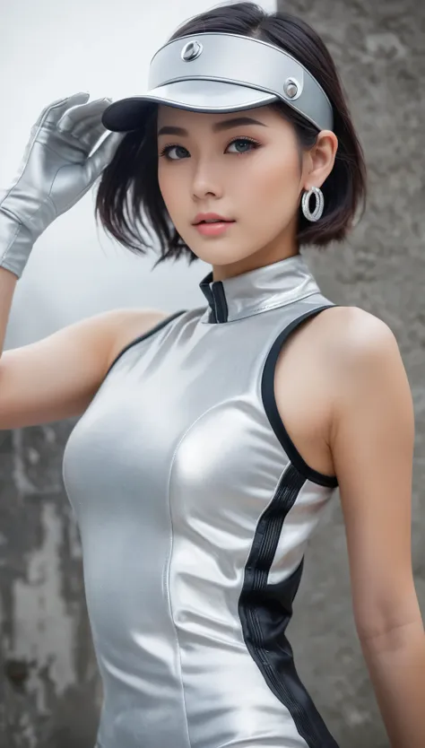 (masterpiece, Best Quality, hyper Detailed, hyper Realistic luna girl:1.4), BREAK beautiful Pretty Japanese ig model, glamorous body, render of april, (all body shot, standing:1.2), BREAK (Detailed wear, all body wear:1.2), (sleeveless futuristic high-neck...