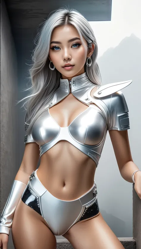 (masterpiece, Best Quality, hyper Detailed, hyper Realistic luna girl:1.4), BREAK beautiful Pretty Japanese ig model, glamorous body, render of april, (all body shot,  hand between legs:1.2), BREAK (Detailed wear, all body wear:1.2), (high-tech futuristic ...