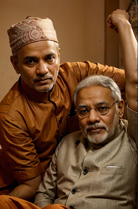 photography in Narendra Modi and Muslim brother