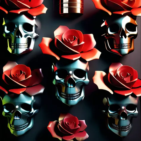 skulls and roses, intricate artwork by tooth wu and wlop and beeple. octane render, trending on artstation, greg rutkowski very ...