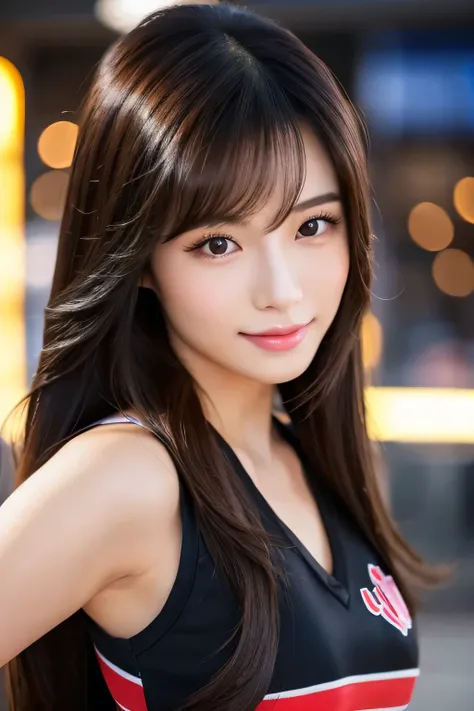 Cheerleader、Active、Charm、beautiful、Vibrant、
a close up of a woman with long hair and a black top, gorgeous chinese model, gorgeous young korean woman, beautiful south korean woman, beautiful asian girl, korean girl, beautiful young korean woman, ig model |...