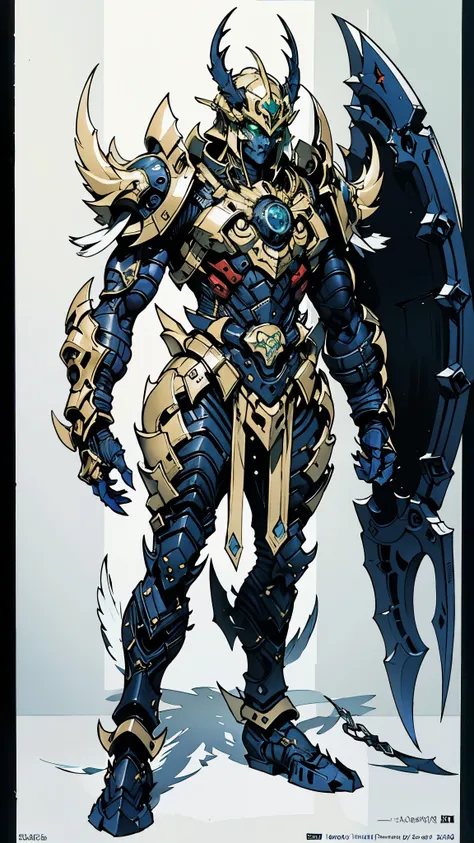 A man wearing a full-face helmet, a fantasy-style biotech armored combat suit, green eyes, (a composite layered chest armor), fully enclosed shoulder guards, matching arm and leg guards, the belt is adorned with Falcon Wing, (the color scheme is primarily ...