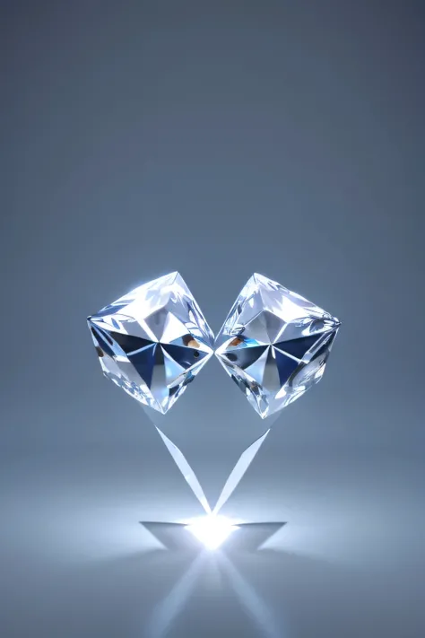 Two diamonds forming a 3d look of the number 8