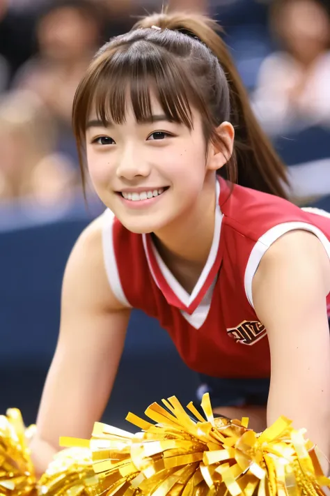 18-year-old、Cheerleader、smile、Nice、beautiful、Sparkling、bounce、Charm、Niceなユニホーム、